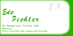 ede pichler business card